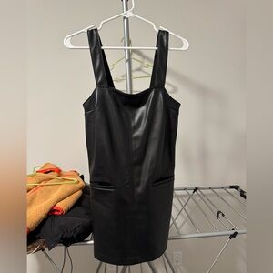 New Abercrombie, leather mini dress